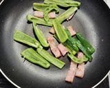 海老ベーコンピーマンのバター醬油炒め作り方3写真