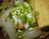 群馬発男のねぎだく吉野家風牛丼温泉卵のせ作り方18写真