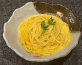 かぼちゃの煮物で濃厚クリームパスタ風作り方8写真