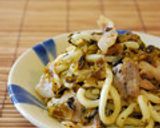 挽肉と高菜の醤油焼きそば作り方4写真