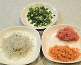 *鮭と明太子のチャーハン*作り方1写真