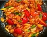 お弁当にアスパラ＆トマトのポークチャップ作り方3写真