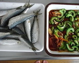 ゴーヤと食べる　いわしの南蛮漬け作り方1写真