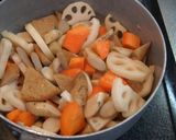 丸天と根菜の煮もの♪作り方2写真