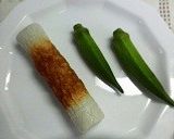 オクラ竹輪の玉子焼き作り方1写真