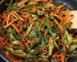 美味！挽肉とピーマンのジャージャーうどん作り方5写真