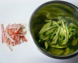 お弁当にも♪きゅうりとかにかまのナムル作り方1写真