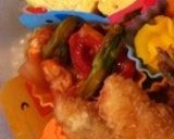 お弁当にアスパラ＆トマトのポークチャップ作り方4写真