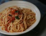 バジル香る❤トマトのパスタ作り方8写真