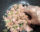 ワンパンで！甘辛ダレ豚つくね＆ピーマン作り方1写真