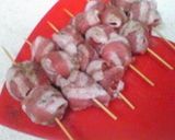ミニトマトと豚バラ串焼き★作り方1写真