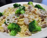 蓮根とパンチェッタのペペロンチーノ作り方4写真