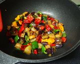 なすとピーマンの炒めびたし・カレー風味作り方3写真