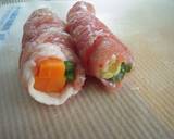 お弁当おかずー花咲く野菜の豚肉巻きー作り方3写真