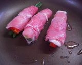お弁当おかずー花咲く野菜の豚肉巻きー作り方4写真