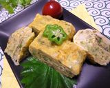 オクラと長芋と青海苔の卵焼き作り方5写真
