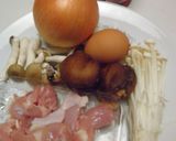 きのこ入り秋風味・親子丼！作り方1写真