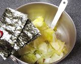 超簡単！☆レタスと海苔の梅干しサラダ☆作り方5写真
