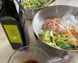 新玉ねぎと水菜のドレッシングサラダ♪作り方4写真
