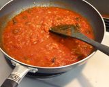 タコミンチとオリーブのトマトパスタ作り方6写真