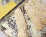 鶏ささジェノベーゼのチーズパン粉焼き作り方2写真