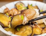 茄子と豚バラ肉の照り照りこってり丼作り方10写真