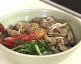 きのこと豚バラ肉のビビンバ作り方7写真