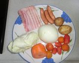 キッチンバサミでミネストローネ作り方1写真