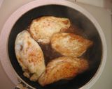 青じそたっぷり載せ　トローリ卵の甘酢煮丼作り方6写真