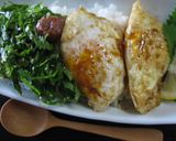 青じそたっぷり載せ　トローリ卵の甘酢煮丼作り方11写真