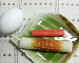 カニカマと竹輪の玉子焼き作り方1写真