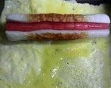 カニカマと竹輪の玉子焼き作り方3写真