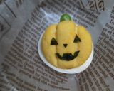 茹で卵deハロウィンかぼちゃ★キャラ弁に作り方4写真