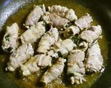 モロヘイヤと豚肉のロール焼き作り方4写真