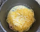 簡単時短ベーコン小松菜カルボナーラパスタ作り方6写真