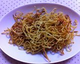 冷やし中華麺でかた焼きそば作り方1写真