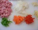 野菜たっぷり☆豚こま甘酢あんバーグ❤作り方1写真