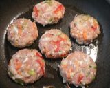 野菜たっぷり☆豚こま甘酢あんバーグ❤作り方3写真