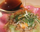 茄子そうめんと納豆のつるりん玉子かけご飯作り方9写真