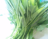 空芯菜と油揚げのニンニク炒め作り方3写真