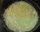 ほたてとベーコンのジェノバクリームパスタ作り方8写真