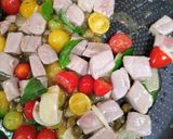 暑い日に食べたい夕飯トマトマグロのパスタ作り方7写真