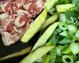 一人暮らし簡単牛肉とねぎとなす作り方1写真