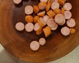 卵を乗せたチキンライス（オムライス）作り方1写真