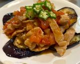 ✤茄子のソテー✤豚肉とトマトの香味だれ作り方5写真