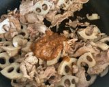 豚こま・レンコン・甘味噌のごままぶし☆作り方10写真