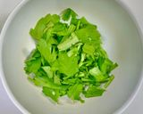 牡蠣と春菊の片栗粉でカラッと焼き作り方2写真