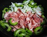 10分！豚こま・ゴーヤと玉ねぎの照り焼き炒め♪作り方6写真