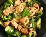 節約爆弾！うま塩ドレで！炒めピーマン胡瓜ちくわ丼作り方7写真