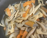 レンコンと残り野菜で簡単煮物作り方4写真